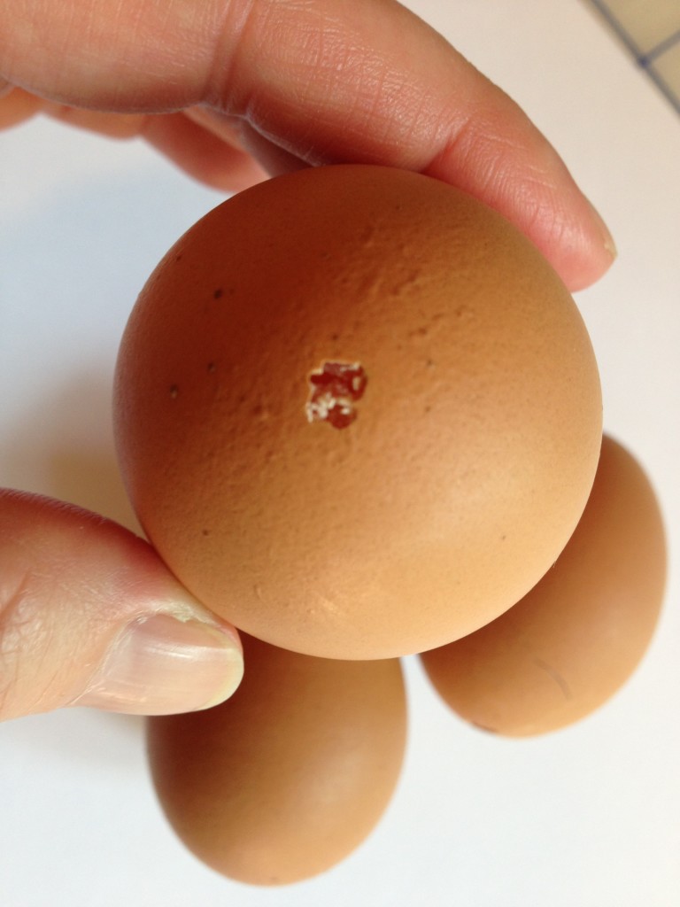 Poke a hole in the egg